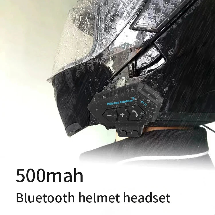 Motorcycle BT Helmet Headset Wireless Hands-free call Kit Stereo Anti-interference Waterproof Music Player Speaker