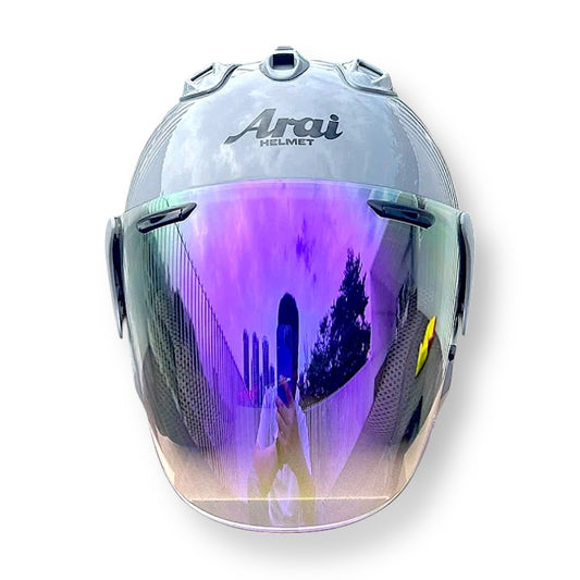 Arai Helmet Ram4 - Glossy Grey - Purple Visor