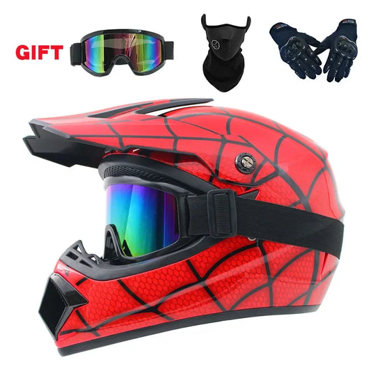 Casque Moto de cross - AccesBike - Red Spiderman
