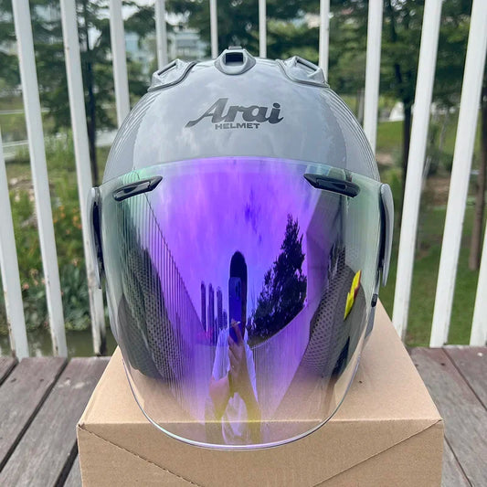 Casque Arai Helmet Ram4 - Gris Brillant - Visière Purple