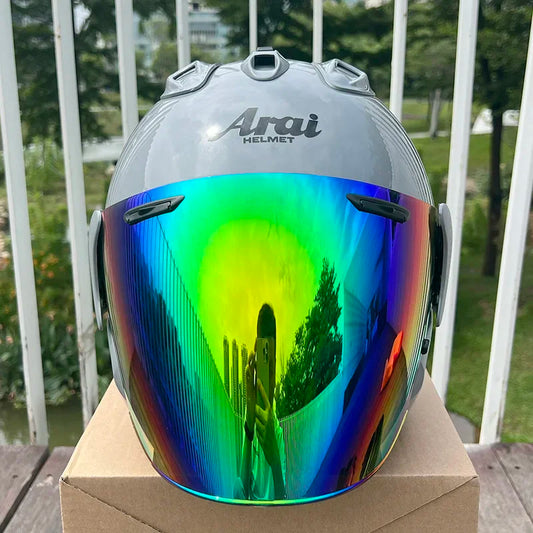 Casque Arai Helmet Ram4 - Gris Brillant - Visière Rainbow