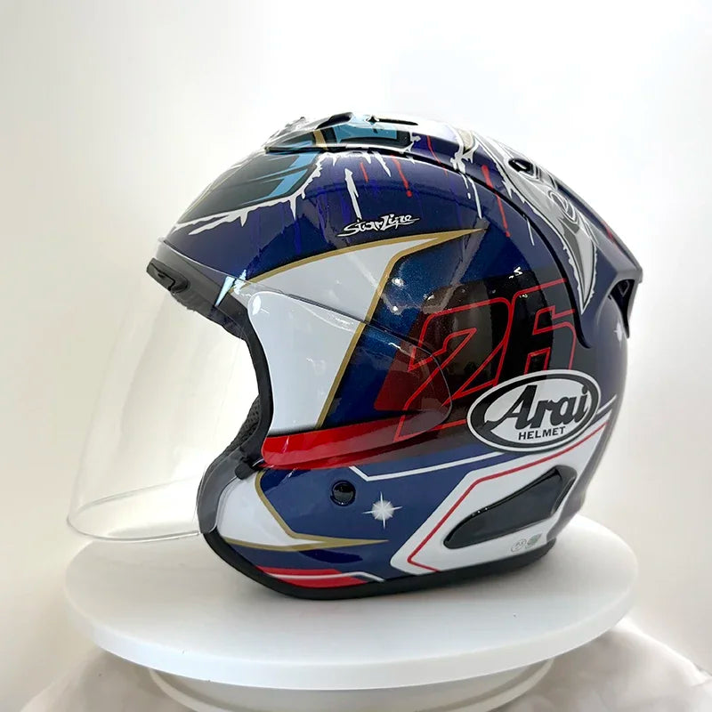 2025Ram3 Bright Black Half Helmet for Men and Women Motorcycle Off-Road Summer Helmet Outdoor Riding Accessories